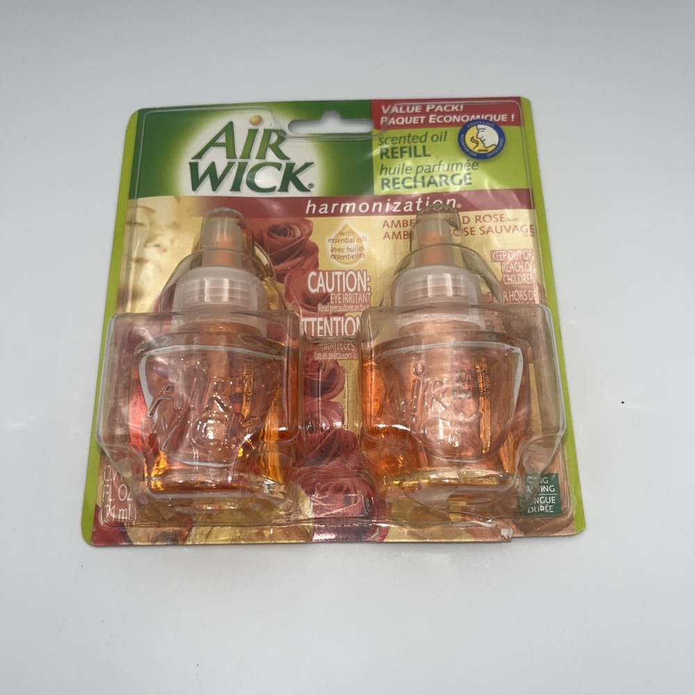 NOS Airwick Harmonization Amber and Wild Rose scented oil refill Hard to find!